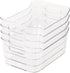 Mind Reader 4 Pack Desk Supplies Organizer, Clear Office Supplies Holder, 8.85" x 6" x 4"