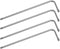 4PCS T10 Long Tamper Proof Torx Hex Key Bit Wrench, Anti Tamper
