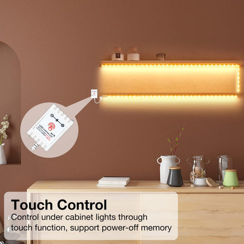 6 Dimmable Counter 2700K-6500K 9.8ft DAYBETTER Under Cabinet Lights, PCS Under Cabinet Lighting with Remote, LED Strip