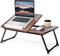 Adjustable Wooden Lap Desks for Bed, Desk with Built-in Cup Holder