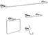DELTA FAUCET NIC46-PC Nicoli Wall Mount Square Closed Towel Ring in Polished Chrome - Bath Hardware Accessory