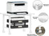 Lerliuo Under Desk Printer Stand, 2-Tier Mobile Printer Table with Storage Shelf and Lockable Wheels (White)