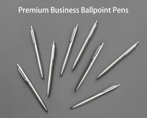 LINFANC 8 Pack Premium Retractable Ballpoint Pens - Medium Point 1.0mm Black Ink for Home, School, Work, Office