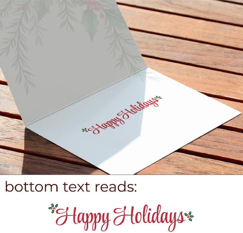 50-Pack Plumbing Christmas Greeting Cards Bulk Corporate Holiday Cards for Plumbers, Water Damage Restoration