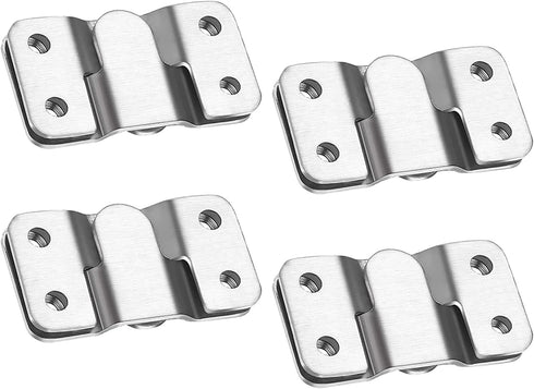 Flush Mount Bracket, 56 x 30mm Interlocking Hanging Brackets for Picture Hanging and Sectional Couch Connectors (4
