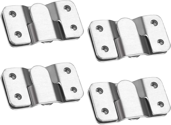 Flush Mount Bracket, 56 x 30mm Interlocking Hanging Brackets for Picture Hanging and Sectional Couch Connectors (4