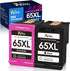 Remanufactured Ink Cartridges Replacement for HP 65XL, 65 for Envy 5055, 5052, 5058, DeskJet 3755, 2652, 2655 (1 Black,