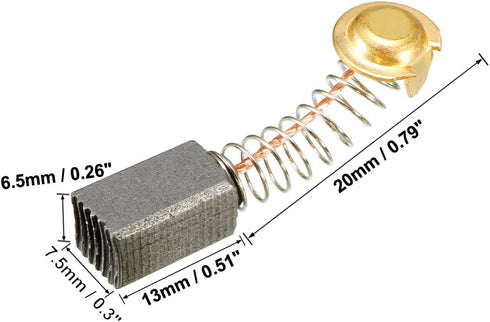 uxcell 10Pcs Carbon Brushes, 13mmx7.5mmx6.5mm for Electric Motor, Rotary Hammer, Drill, Circular Saw