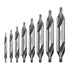 8Pcs HSS Center Drill Bits Set, 60-Degree Angle Combined Countersink Tools for Metalworking (1-6mm Sizes)
