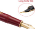 N23 Set HONG DIAN Red Rabbit Fountain Pen, Long Blade Medium Nib Gold Trim, New Year Lucky Rabbit Carving Design