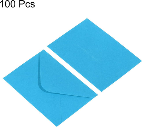 PATIKIL Mini Envelopes, 100 Pack Mini Gift Card Business Card Envelopes for Weddings, Greeting, Blue