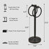 17 Inch Countertops Hoimpro Oil Rubbed Bronze Stainless Steel Free Standing Towel Rack Bar, Double Stand Towel Ring
