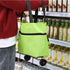 JIEOU Folding Shopping Bag With Wheels, Waterproof Grocery Carts, Reusable Portable Trolley Bags for Shopping