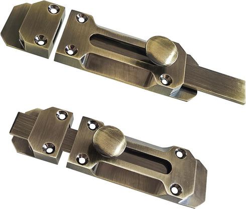 2 pcs Zinc Alloy Sliding Door Lock, Barrel Bolt Security Closure for Home Windows, Doors, and Cabinet Furniture