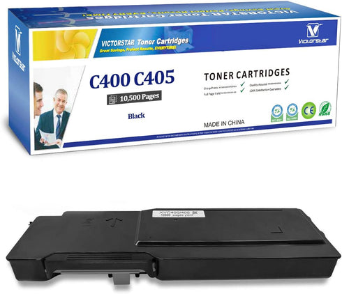 VICTORSTAR Remanufactured Toner Cartridge C400 C405, Black, Extra High Capacity for Xerox Printers