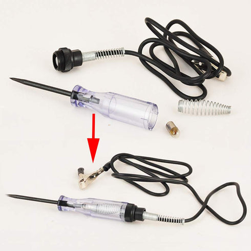 6V-12V-24V DC Car Circuit Tester Light, Professional Auto Voltage Continuity Test Light for Wire/Fuse/Socket - Black