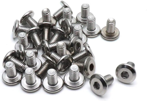Biaungdo M6x10mm Stainless Steel Flat Head Hex Socket Cap Bolts Screws, Pack of 30