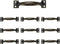 10Pcs Rustic Gate Handle Pulls, 4 Inch Vintage Utility Door Pulls for Home Improvement, Bronze with Screws