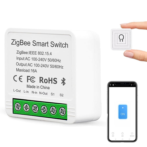 Ewelink 16A Zigbee Mini Smart Wireless Light Switch, Timer & Schedule for Home Automation, 2 Pack