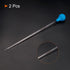 PATIKIL Graduated Dropper Pipettes Kit, 2pcs 2ml Borosilicate Glass Pipette with Rubber Cap for Liquid Transfer, Clear