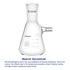 100 ml Filtering Flask with 24/40 Standard Taper Joint, High Borosilicate Glass Filter Flask, Bolt Neck with Tubulation