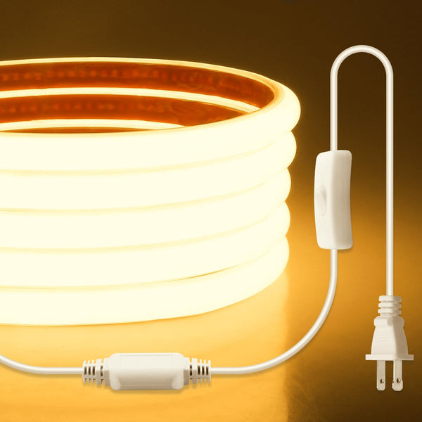 Aclorol COB LED Strip Light 110V 120V 6FT LED Light Strip Warm