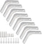 Moicstiy 8 Pcs 3 Inch L Brackets, Corner Braces with Screws for Shelves