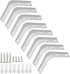 Moicstiy 8 Pcs 3 Inch L Brackets, Corner Braces with Screws for Shelves