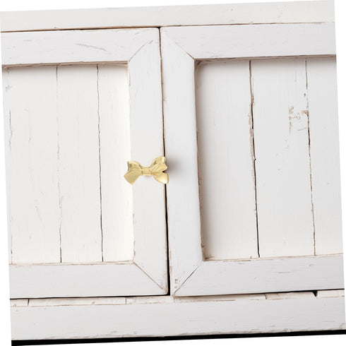 Gatuida Brass Decorative Bow Knobs for Cabinets Adorable Hardware Handles for Wardrobes Shoe Cabinets Bedside Tables