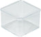 Simplify Small Square Drawer Organizer, 3" x 3" x 2", Multi-Purpose Home Organization Desk Accessories Clear