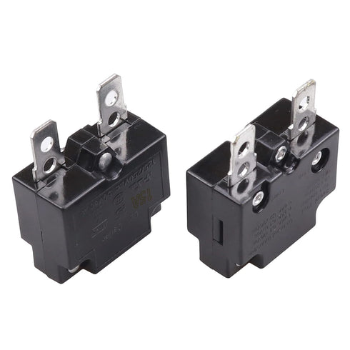 2Pcs Thermal Circuit Breaker 15Amp, Thermal Overload Protector L2 Series 125-250V AC 50V DC Automatic Reset Relay