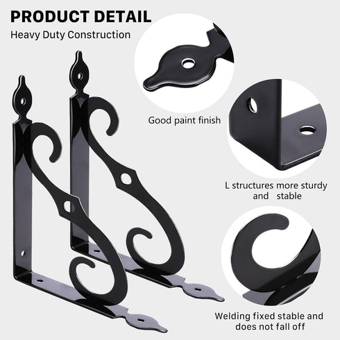 Cynquma 10 Pack Shelves,7.4Inch Decorative Shelf Brackets,L Bracket for Wall Mounted L Shape Shelf Bracket,Heavy Duty