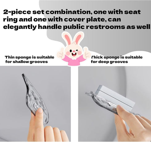 Dmykluc 2Pcs Toilet Seat Handle Tab Sanitary Lid Opener Grey Toilet Seat Lifter for Home & Office Bathrooms