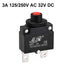 uxcell 2 Pcs 3A Thermal Circuit Breakers 125/250V AC 32V DC Push Button Manual Reset Overload Protector