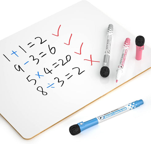 Nicpro 12 x 16 inches Lapboard, Small Dry Erase Lap Board Double Sided with 3 Water-Based Pens for Kid Student and