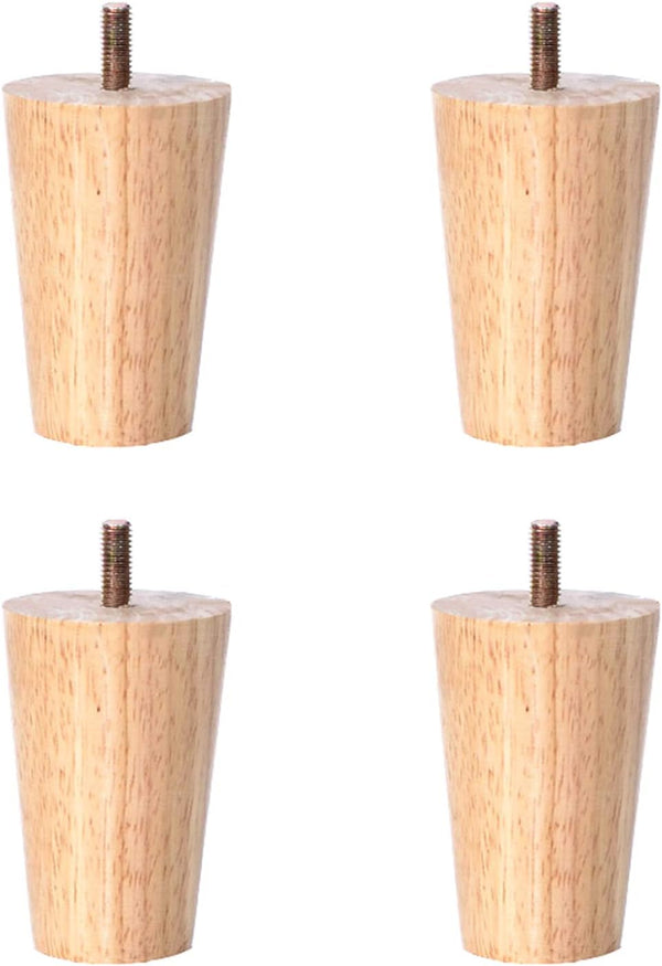 KDDEON M8 Threaded Rod Straight Tapered Solid Wood Furniture Legs,Coffee Table Legs Hardwood