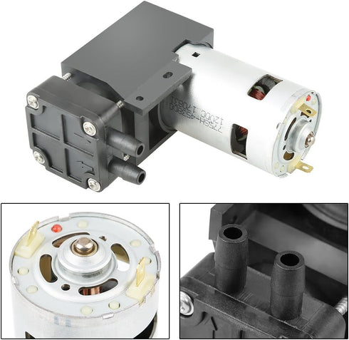 FTVOGUE Oilless Vacuum Pump Mini DC12V 42W Brush Piston Pressure Pump Flow 40L/min
