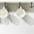 Zinc Alloy Double Prong Ceiling Hooks, 4-Pack Under Shelf Coat Hooks for Hanging Towel Robe Clothes in Bathroom Kitchen