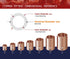 Everflow Supplies CCLT3814 90 Degree C x C Copper Long Radius Elbow Fitting, 3/8" x 1/4"