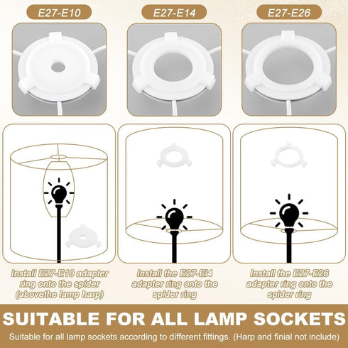 Axrivonte Set 2,Linen Lampshades,10.24" 10.24" 7.48" Beige Lamp shades of Drum Top x Bottom x High Small Lamp Shade