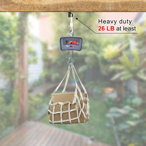 BeneLabel 60 Pack Q-Hanger, Christmas Lights Hanger Hooks, Easy Release Outdoor Wire and Fairy Lights for New Year Party