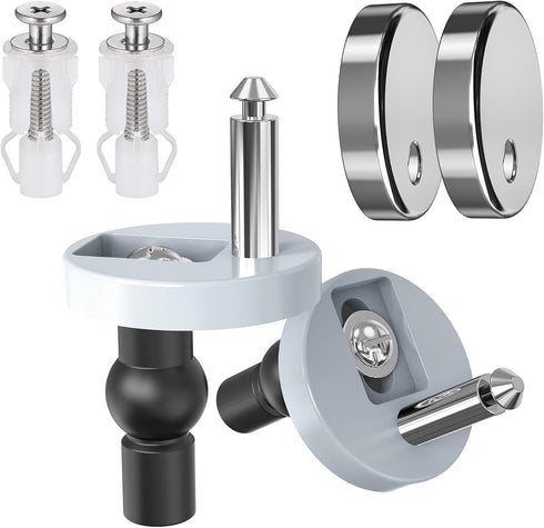 LINXIU Toilet Seat Hinge Bolts Kit Quick Release Top Hinge Fixings Expanding Rubber