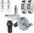 LINXIU Toilet Seat Hinge Bolts Kit Quick Release Top Hinge Fixings Expanding Rubber
