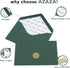 50 4 6 AZAZA PK Thank You Cards with Envelopes,Green Envelopes and Gold Stickers Thank You Notes,Minimalistic Thank You