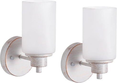 2 Pack Indoor Wall Sconces, Bath Vanity Light Fixtures Wall Mounted Lighting