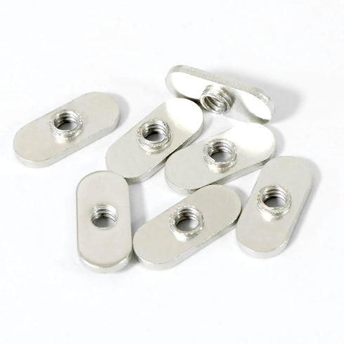 20 Packs 1/4"-20 Centered Hole Sliding T-Nuts for 10 Series T Track Extrusions, T Slot Accessories