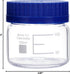 Moonetto 4 Pack 150 mL Wide Mouth Graduated Round Borosilicate Lab Glass Bottle with GL70 Blue Cap