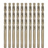 M35 Cobalt Drill Bit Set, 5.2mm, 10 Pieces for Hard Metals with Exceptional Heat Resistance
