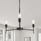Modern Farmhouse Chandelier 3 Light Black Chandeliers for Dining Room Light Fixture,