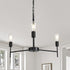 Modern Farmhouse Chandelier 3 Light Black Chandeliers for Dining Room Light Fixture,